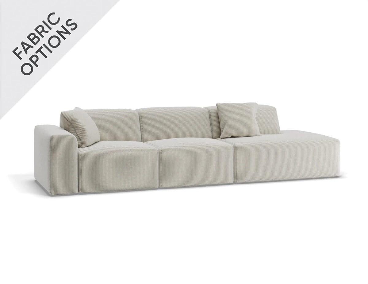 Monaco 311cm Sofa with Open End