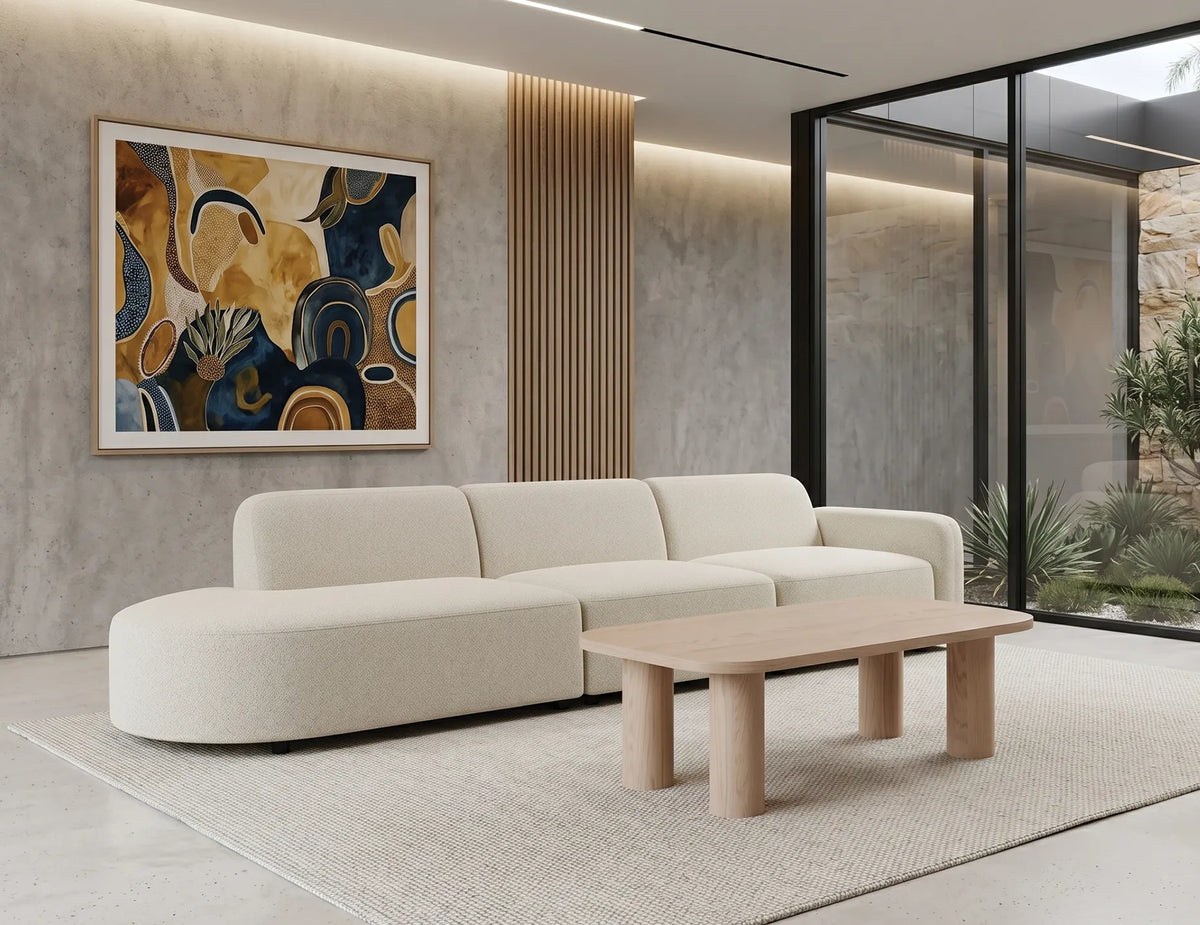 Atticus 326 x 87cm Curved Modular Sofa