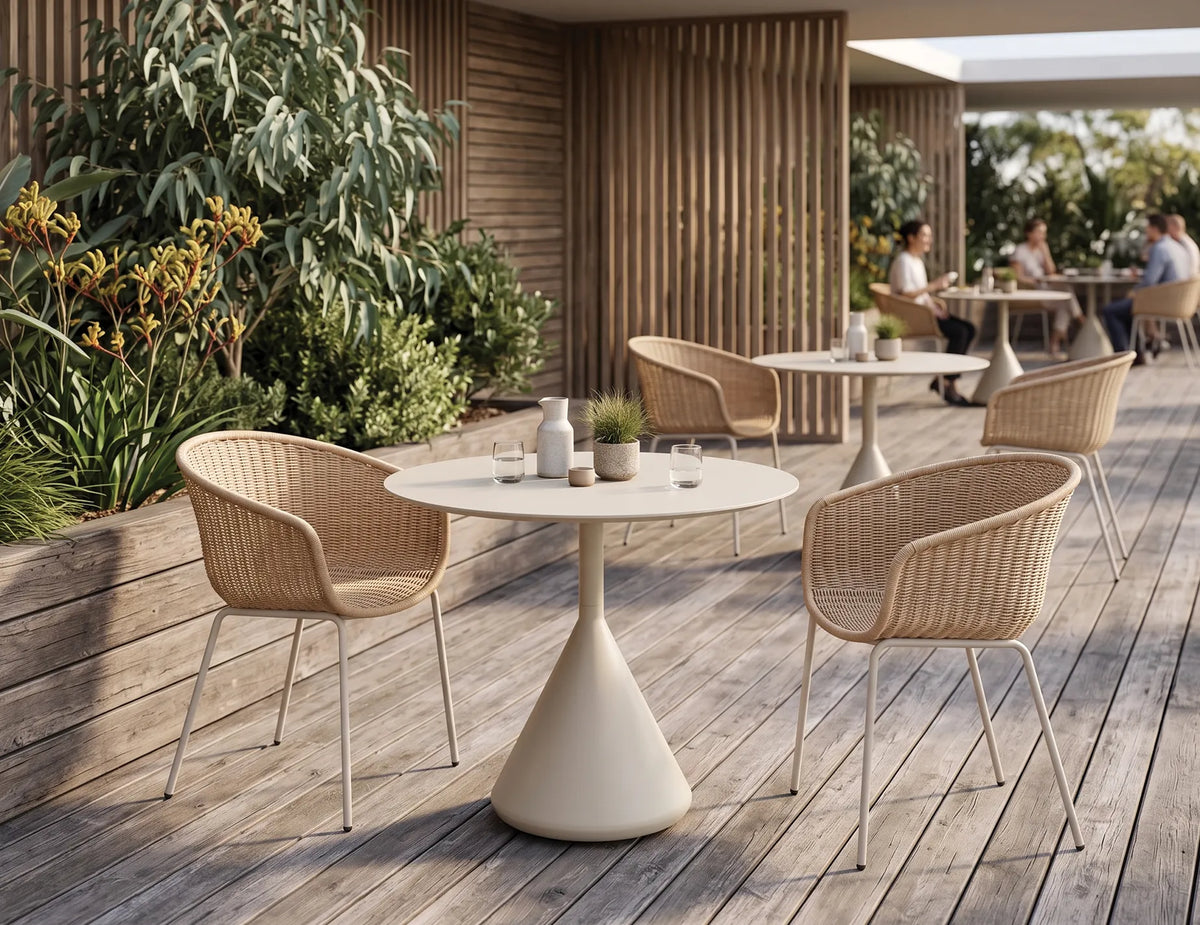 Kora 90cm Outdoor Round Cafe Table