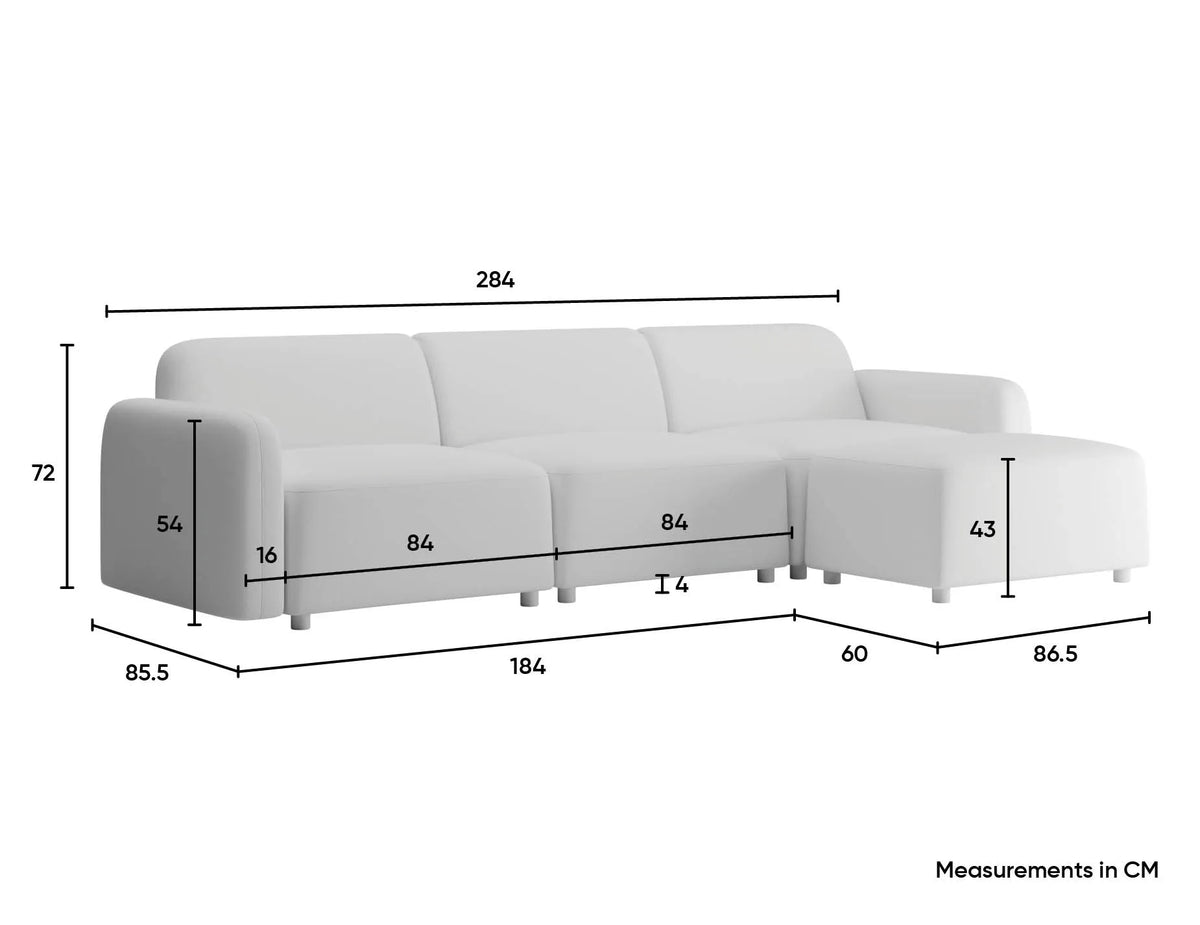 Atticus 3 Seater Sofa with Ottoman