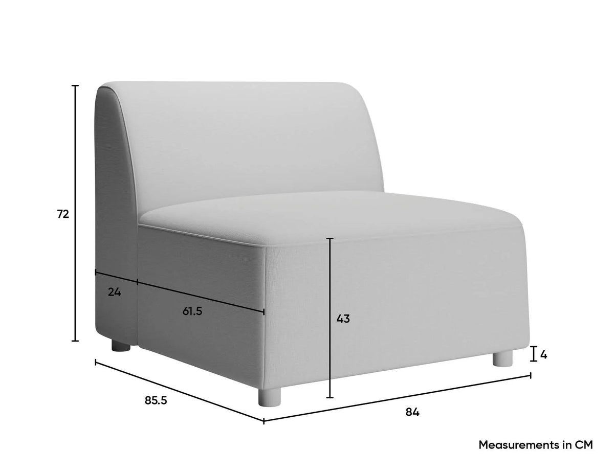 Atticus Modular Sofa Armless Section