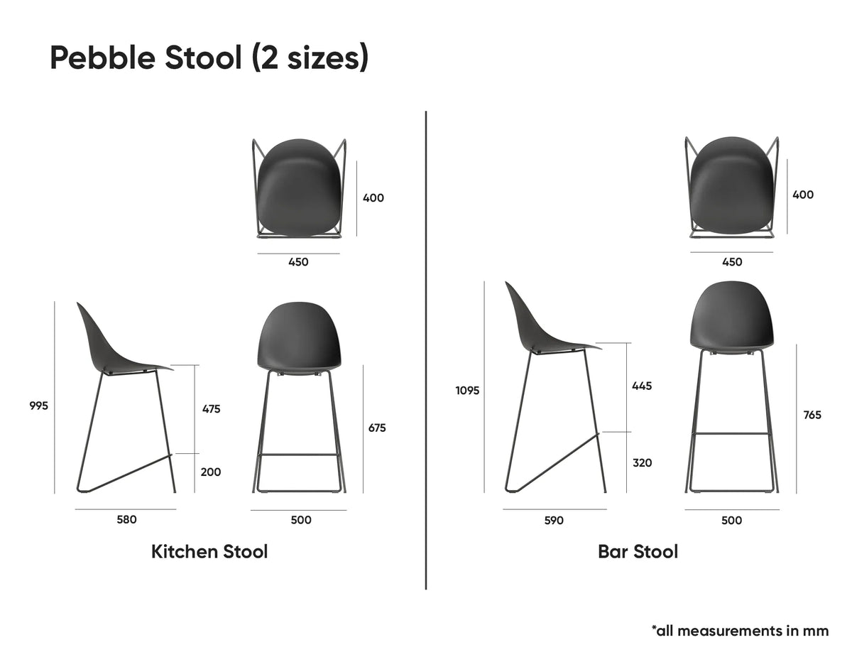 Pebble 75cm Bar Stool