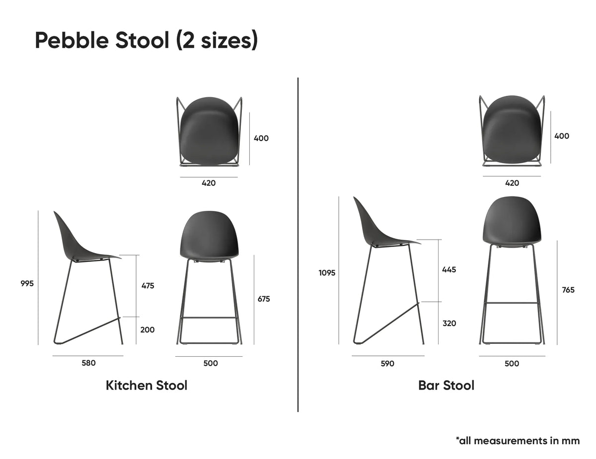 Pebble 75cm Bar Stool