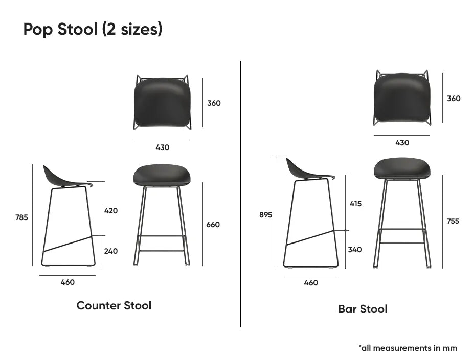 Pop 65cm Kitchen Stool