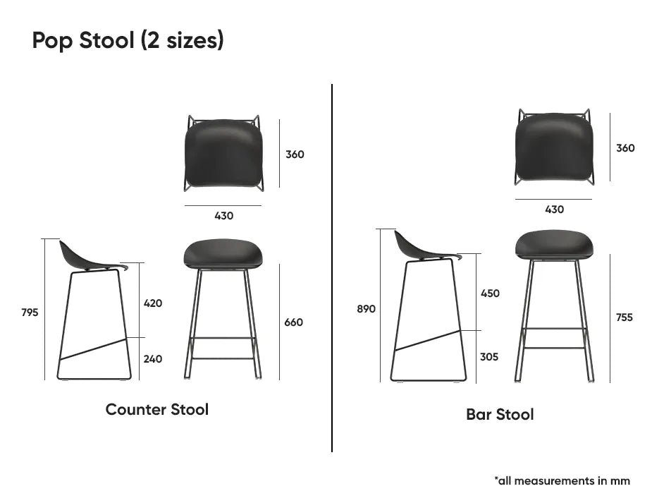 Pop 75cm Bar Stool