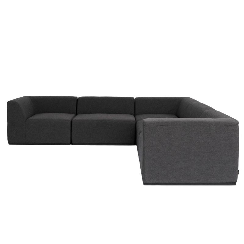 Relax Modular 5 L-Sectional Modular Sofa Sooty