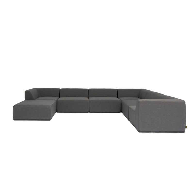 Relax Modular 7 U-Chaise Sectional Modular Sofas Flanelle Front