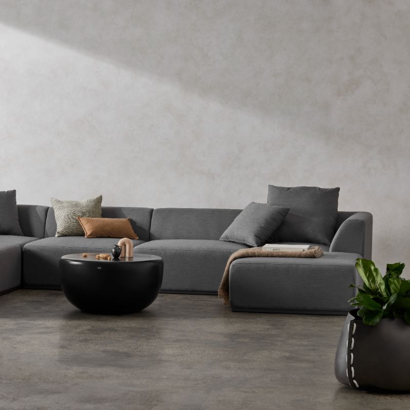 Relax Modular 7 U-Sofa Chaise Sectional Table With Cushion