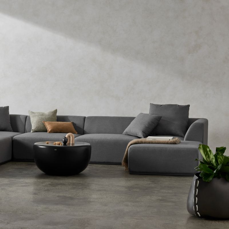 Relax O37 Modular Sofas Ottoman Sooty Full Set With Cushion