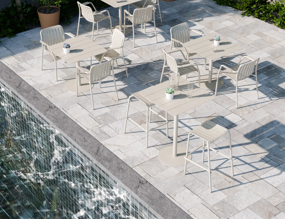 Roku Outdoor Backless Bar Stool