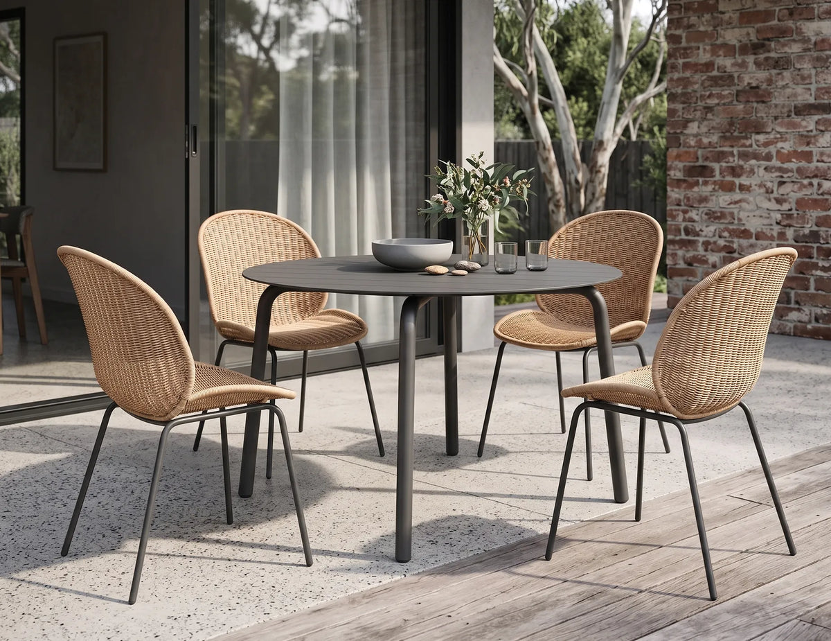 Roku 120cm Outdoor Round Dining Table