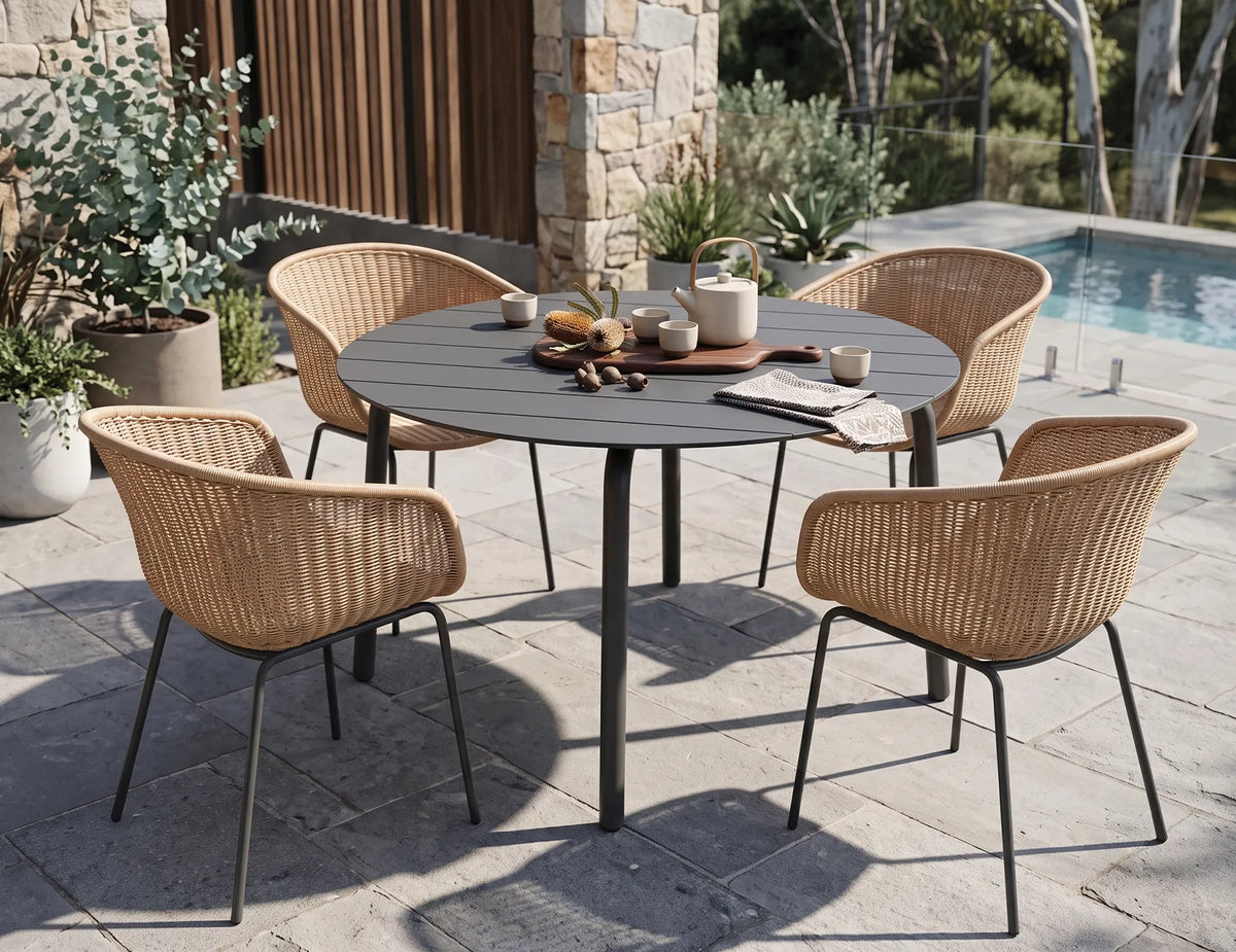Roku 120cm Outdoor Round Dining Table
