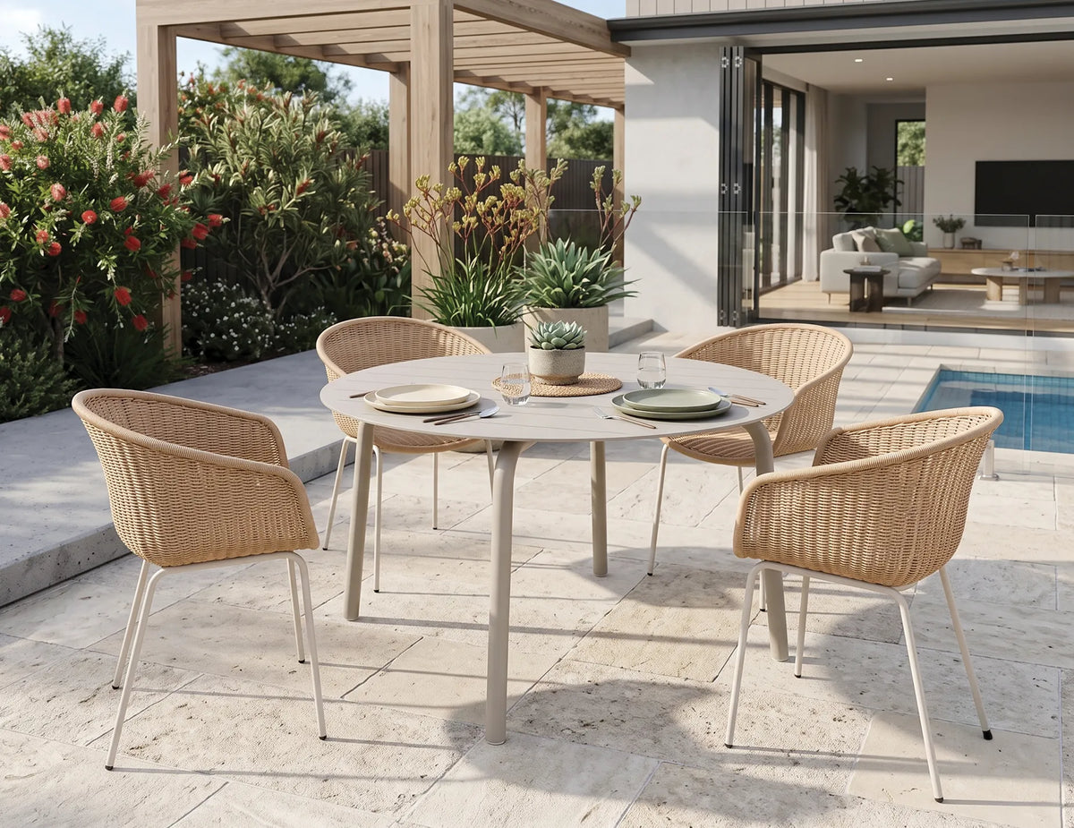 Roku 120cm Outdoor Round Dining Table