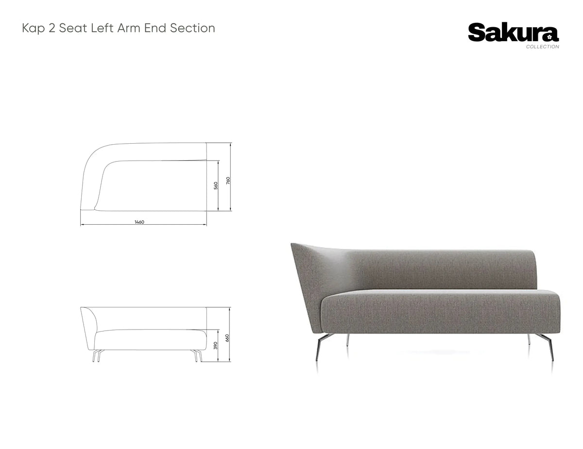 Kap Sofa Left End Section