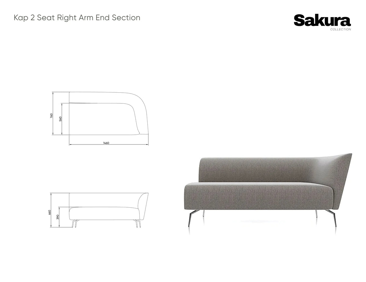 Kap Sofa Right End Section