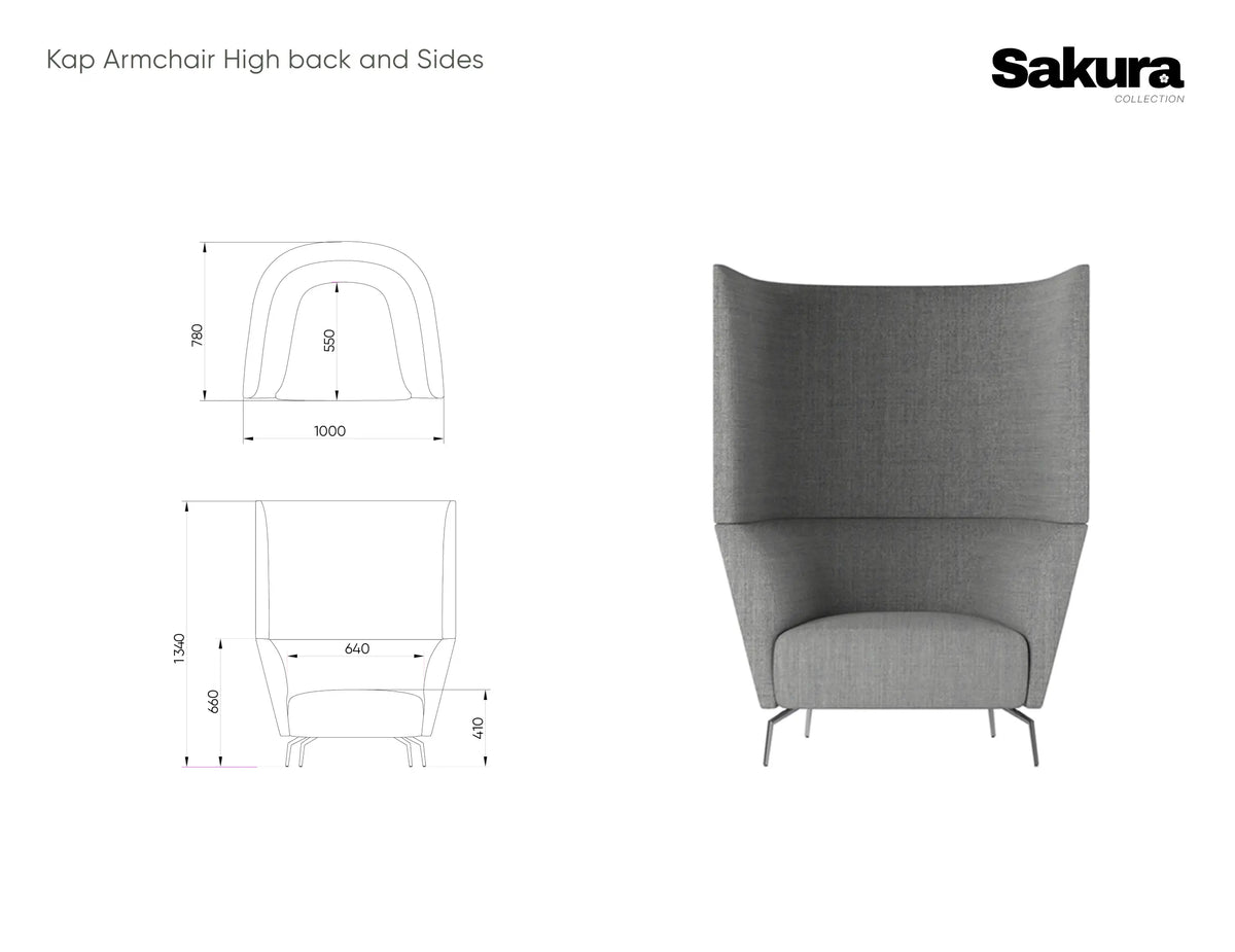 Kap High Back Armchair