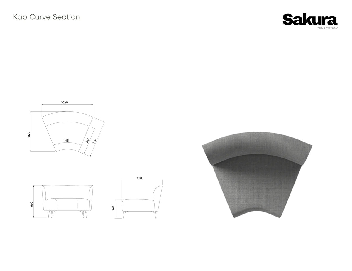 Kap Curved Sofa Section