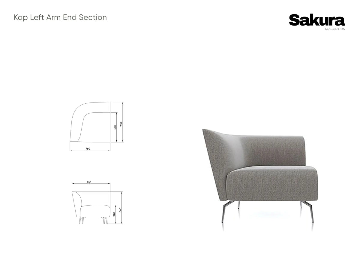 Kap Sofa Left End Section