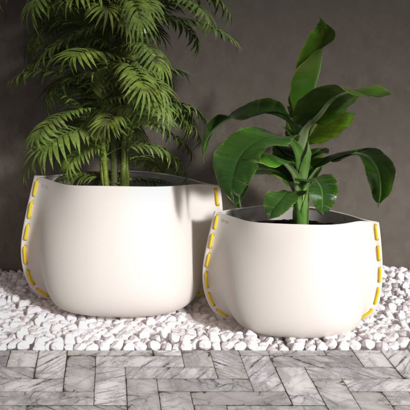 Stitch 125 Designer Pot Plant Bone Indoor