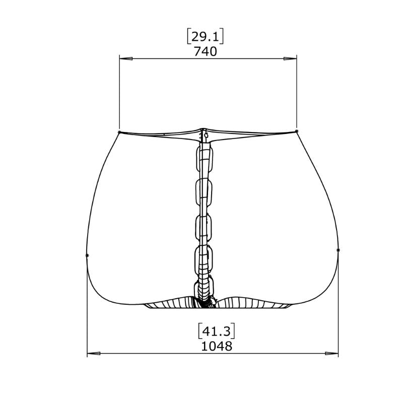 Stitch 125 Designer Pot Plant Side View Drawing