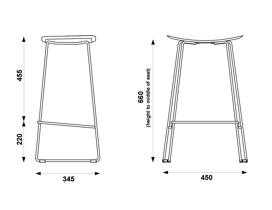 Winnie 76cm Bar Stool