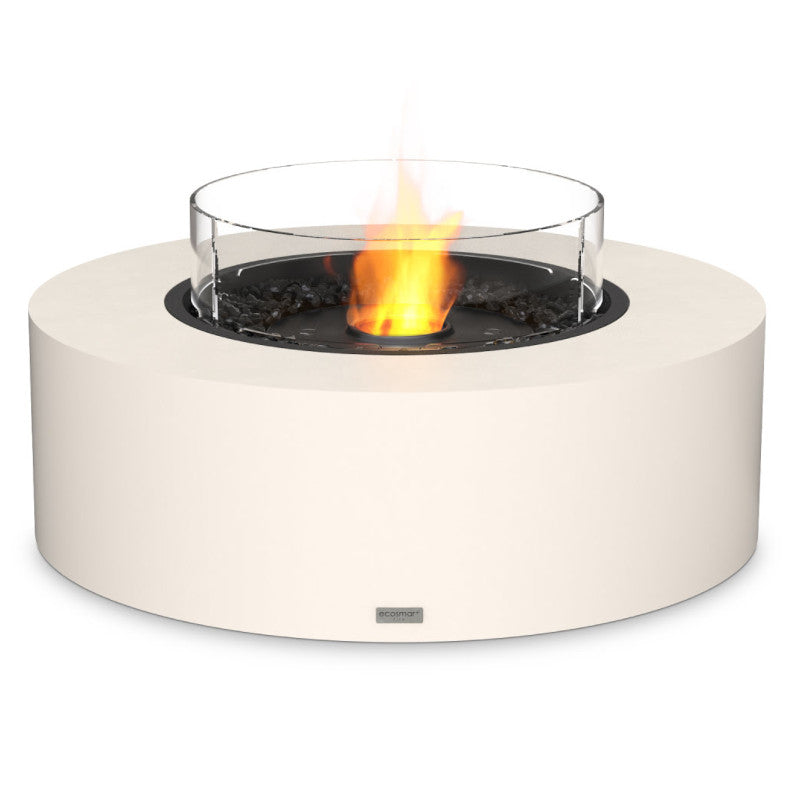 Ark 40 ethanol fire pit table bone black
