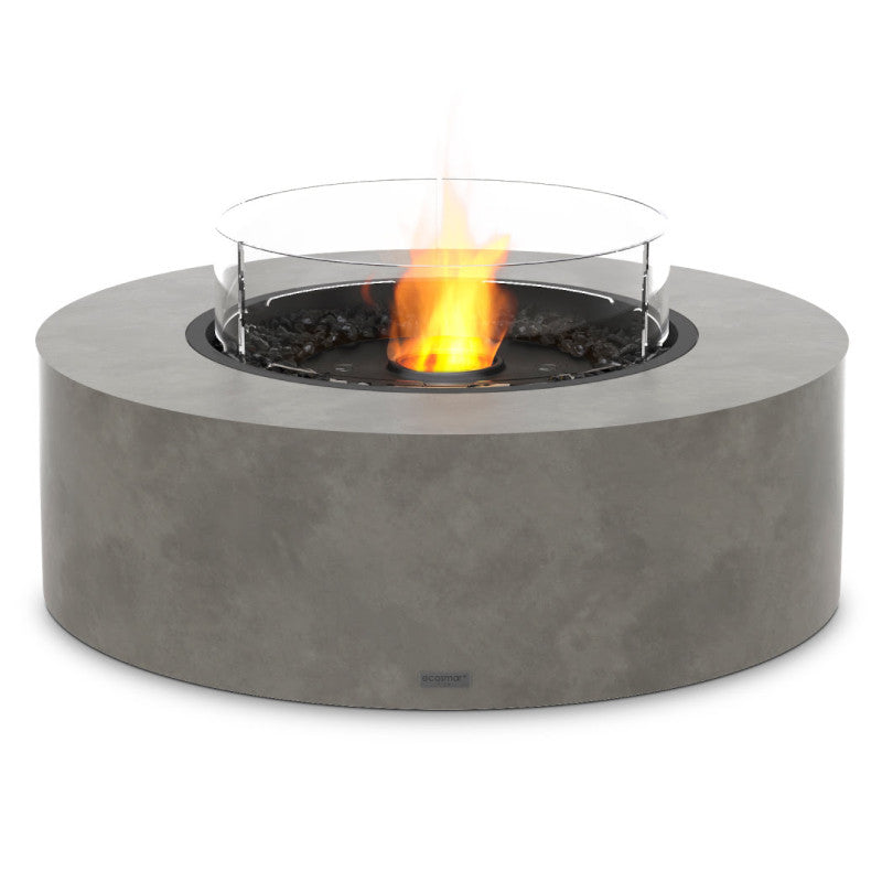 Ark 40 ethanol fire pit table natural black