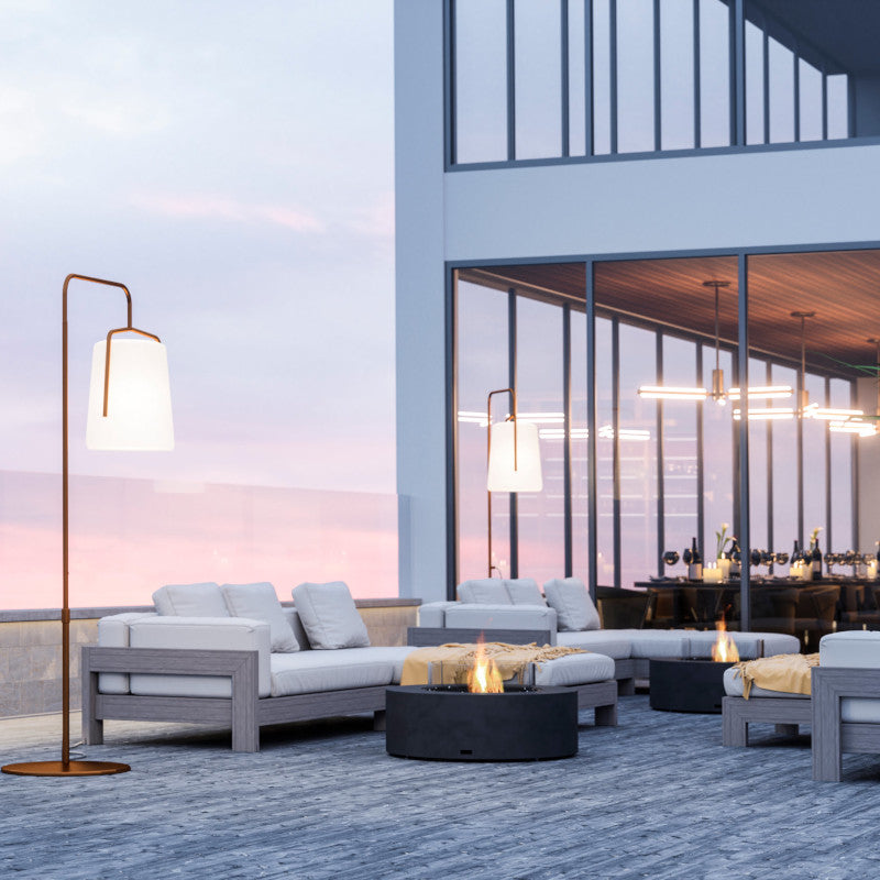 Ark 40 ethanol fire pit table longe