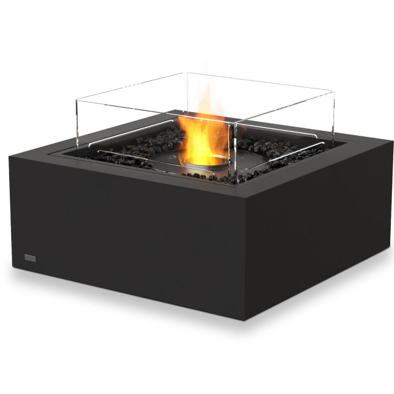 Base 30 ethanol fire pit table graphite black