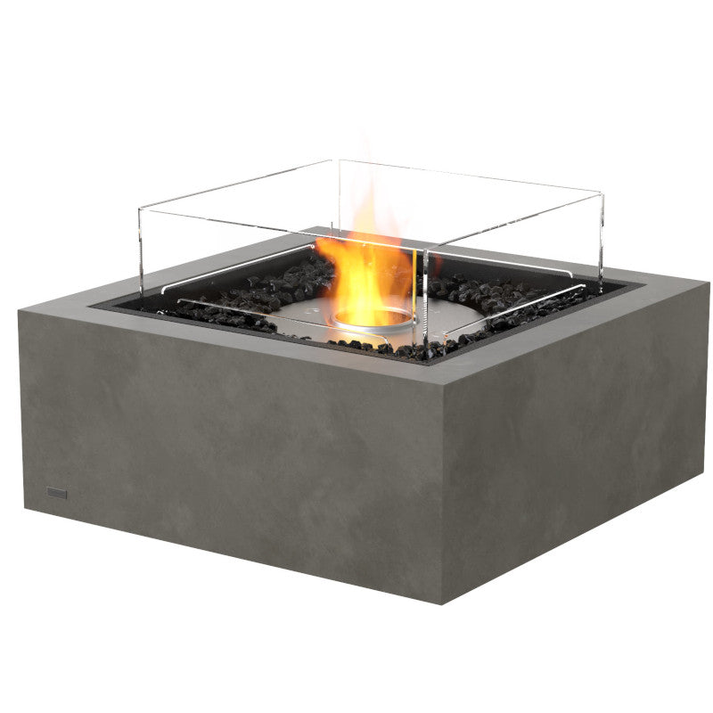 Base 30 ethanol fire pit table natural