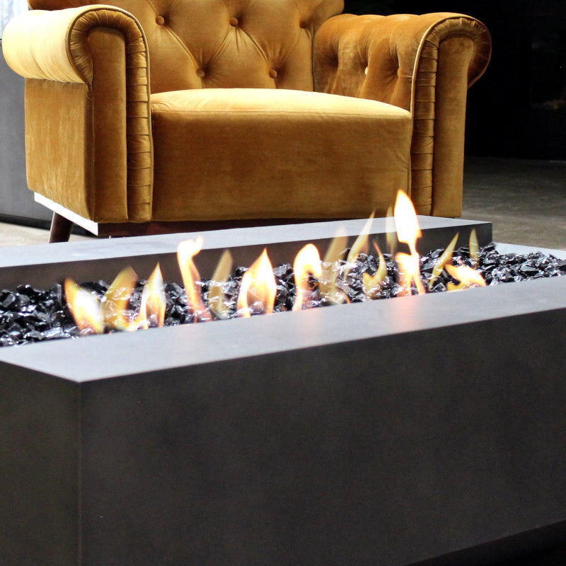 Cosmo 50 ethanol fire pit table close up