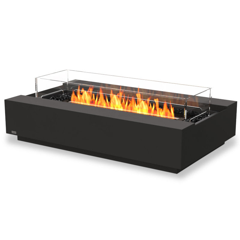Cosmo 50 ethanol fire pit table graphite black