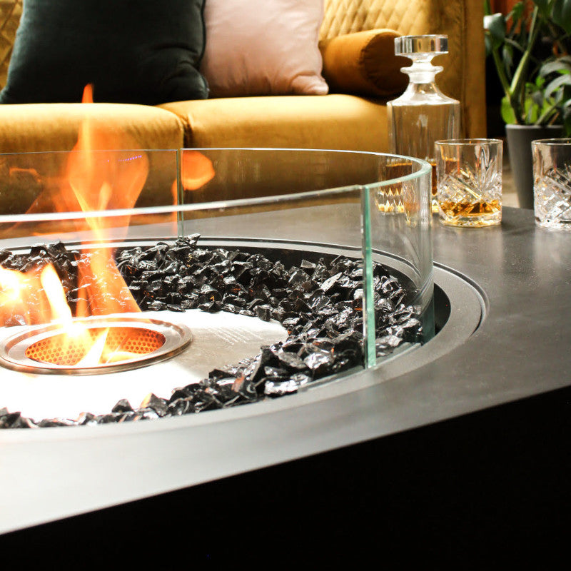 martini 50 ethanol fire pit table close up 2