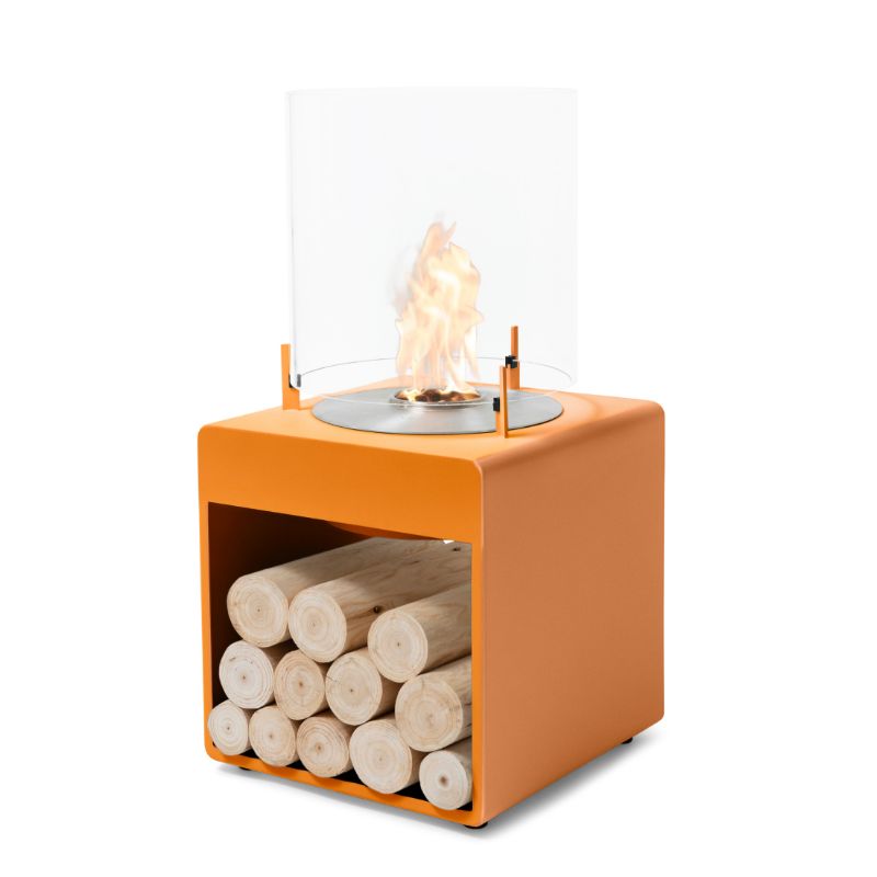 Pop 3L Low Ethanol Fireplace orange with stainless steel burner