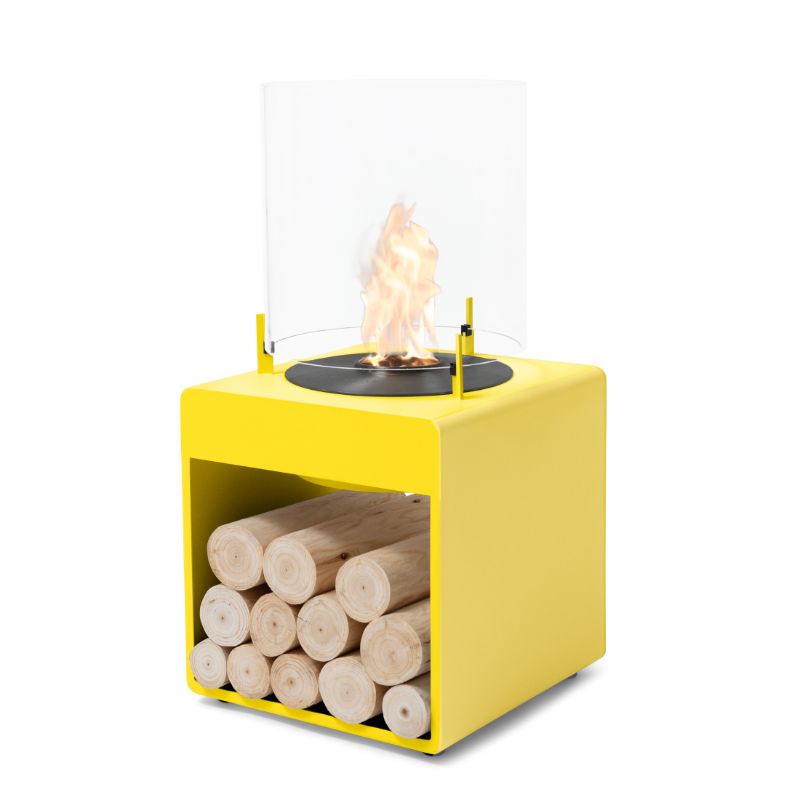 Pop 3L Low Ethanol Fireplace yellow with black burner