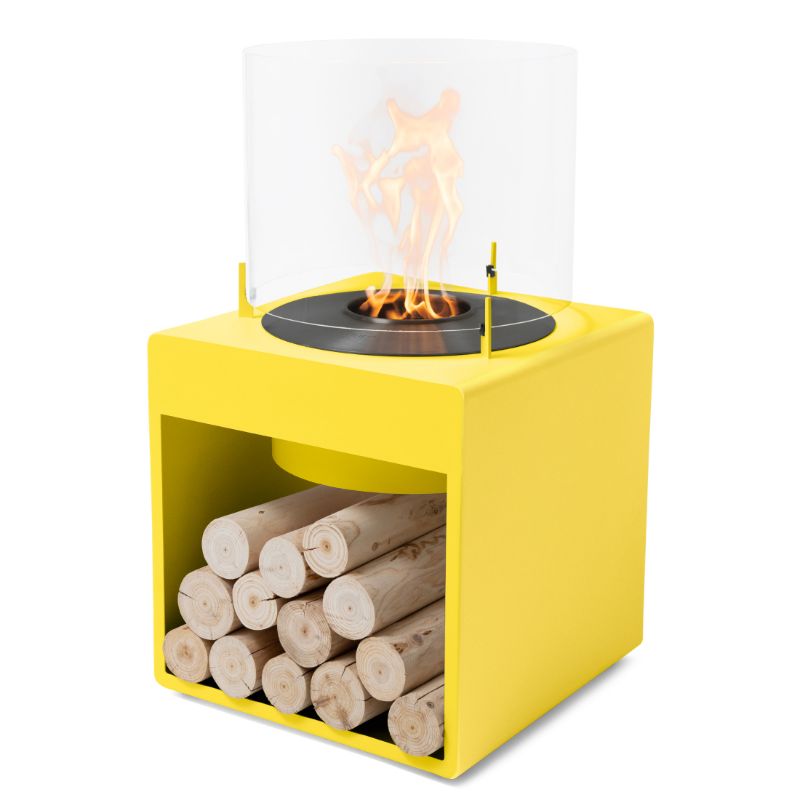 Pop 8L Low Ethanol Fireplace yellow with black burner