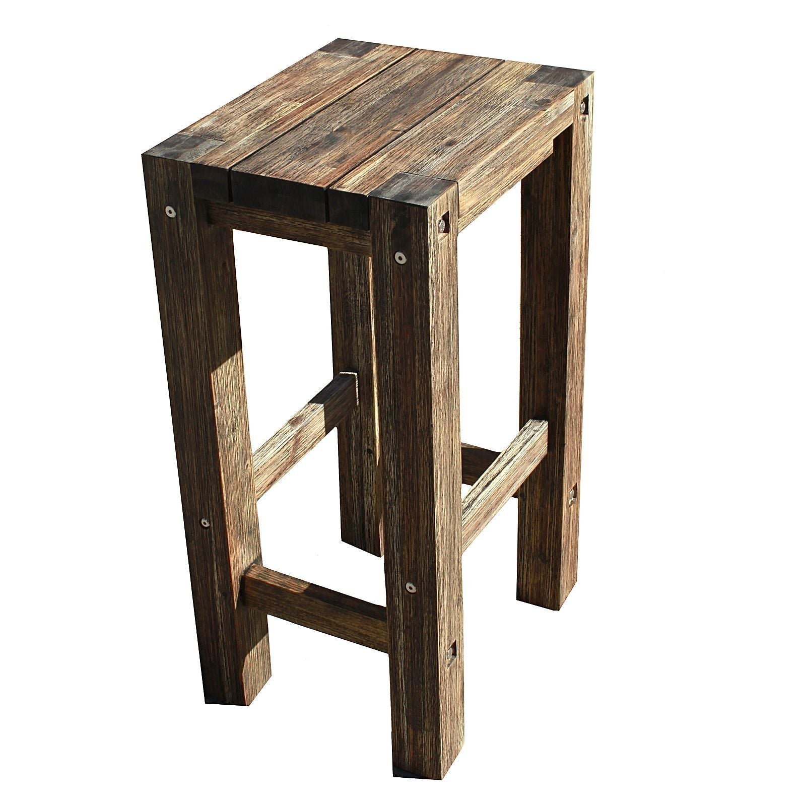 Sturdy Outdoor Bar Stool, Brush Black - Outdoor Living Essentials