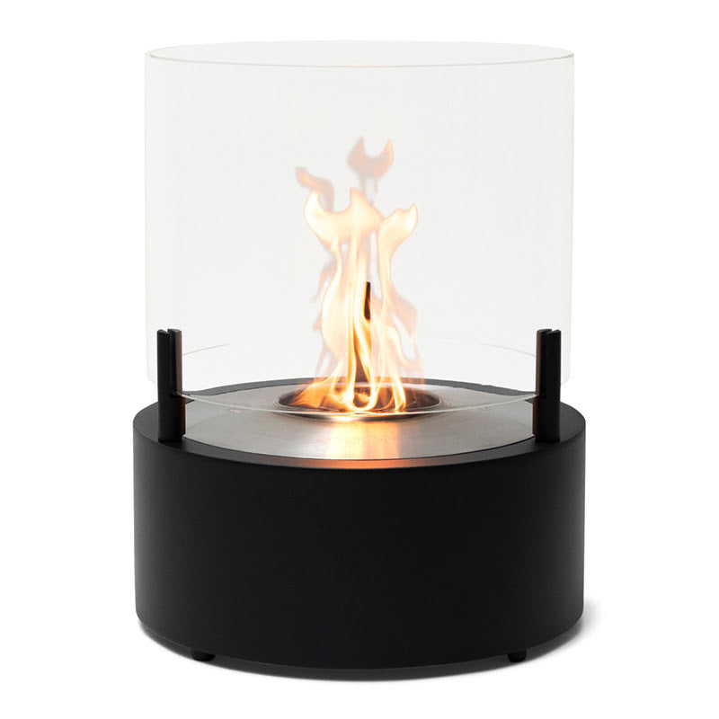 T Lite 8 ethanol fire pit black with stainless steel burner