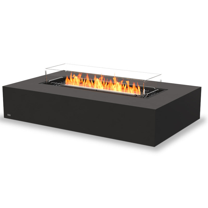 Wharf 65 ethanol fire pit table graphite black