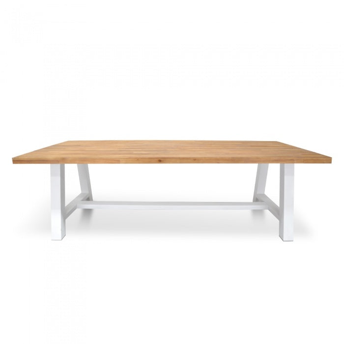 Outdoor 2.5m Dining Table With White Base - Outdoor Living Essentials