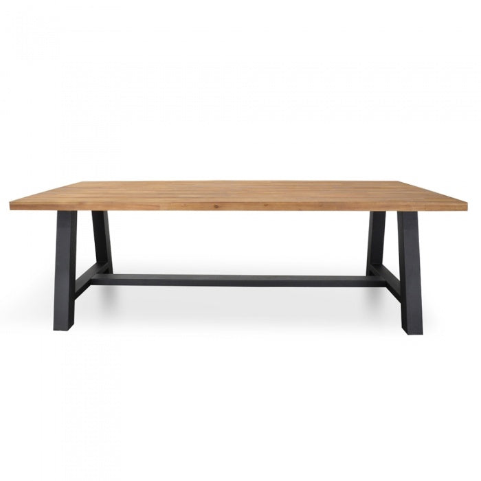 Outdoor 2.5m Dining Table With Black Base - Outdoor Living Essentials