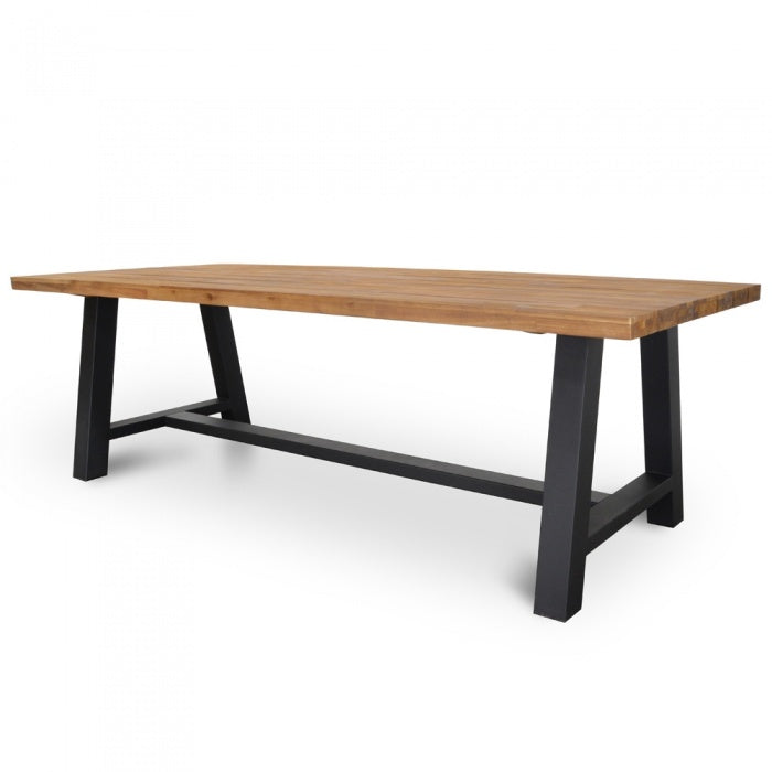 Outdoor 2.5m Dining Table With Black Base - Outdoor Living Essentials