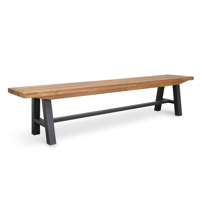 Outdoor Bench - Black Legs - Outdoor Living Essentials