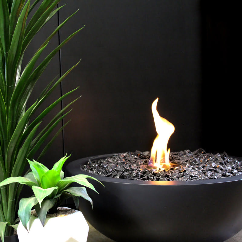 Mix 850 ethanol fire pit bowl graphite flame